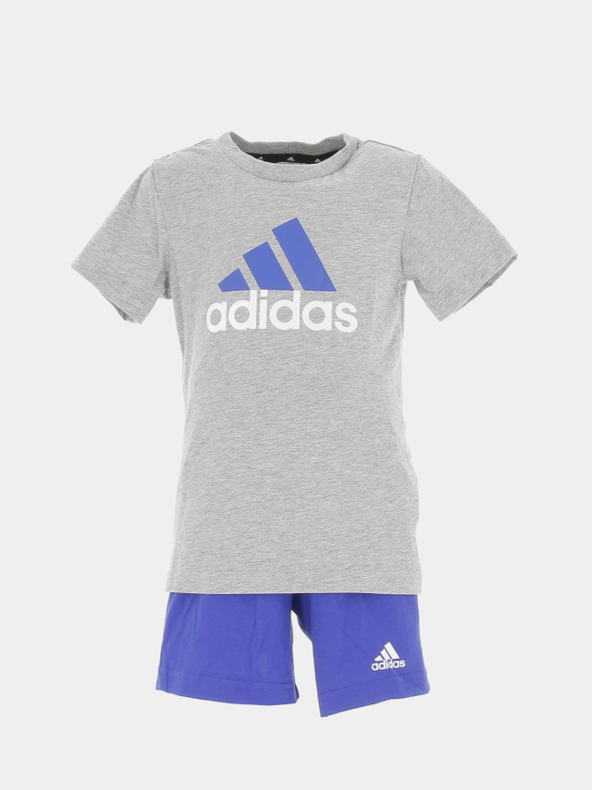 Ensemble t-shirt + short bleu gris enfant - Adidas