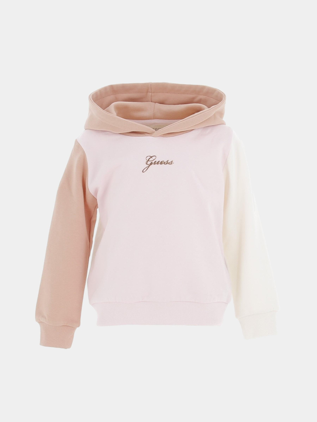 Sweat à capuche active top rose enfant - Guess