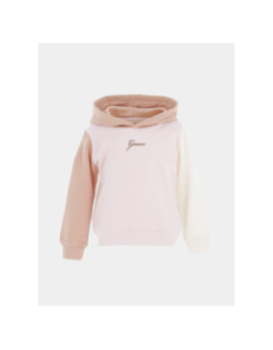 Sweat à capuche active top rose enfant - Guess