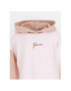 Sweat à capuche ls active top rose enfant - Guess