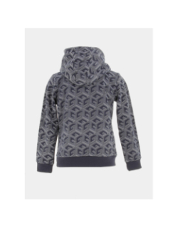 Sweat à capuche G cube bleu gris enfant - Guess