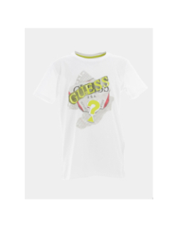 T-shirt logo papier blanc enfant - Guess