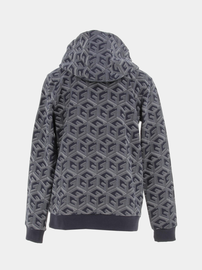 Sweat à capuche G cube combo bleu gris enfant - Guess