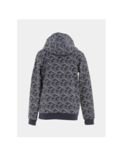 Sweat à capuche G cube combo bleu gris enfant - Guess