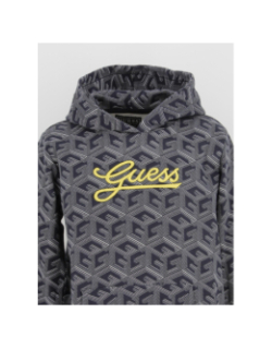 Sweat à capuche G cube combo bleu gris enfant - Guess