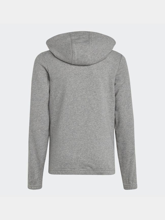 Sweat à capuche zippé gris clair enfant - Adidas