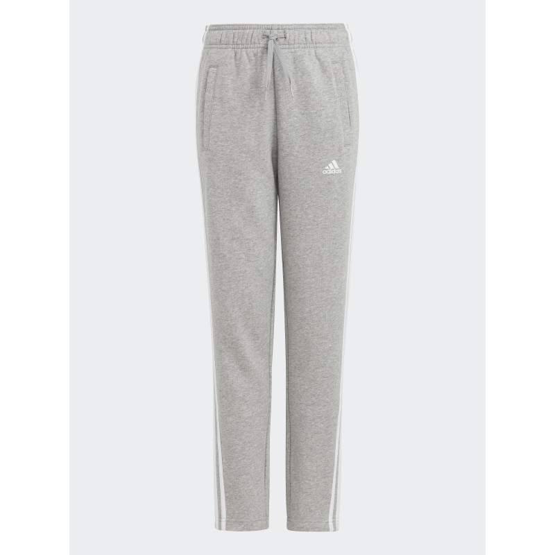 Jogging 3 bandes droit gris fille - Adidas