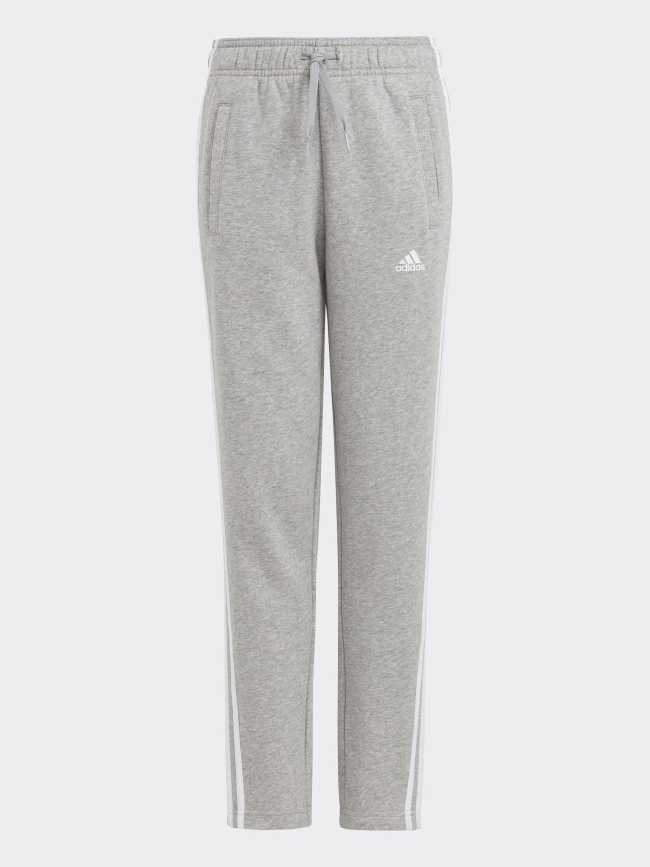 Jogging 3 bandes droit gris fille - Adidas