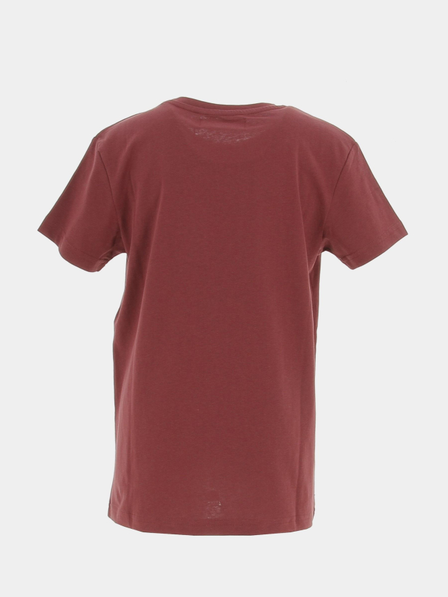 T-shirt logo brodé bordeaux enfant - American College