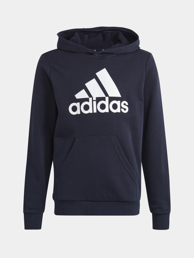 Sweat à capuche logo imprimé bleu marine enfant - Adidas