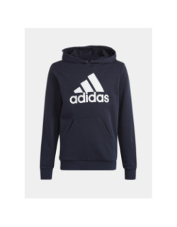 Sweat à capuche logo imprimé bleu marine enfant - Adidas