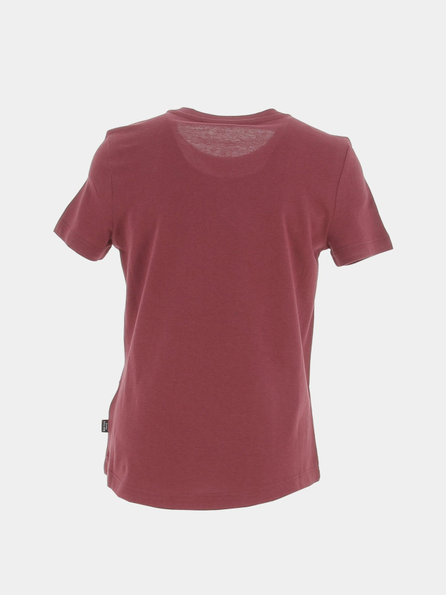 T-shirt essential graphic logo fleurs bordeaux fille - Puma