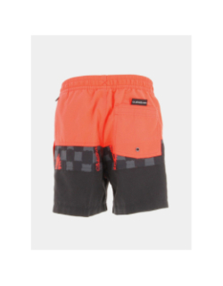 Short de bain bicolore rouge noir garçon - Quiksilver