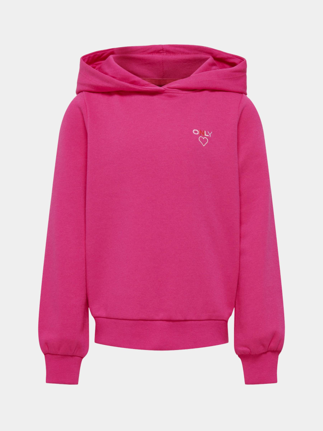 Sweat kognoomi logo hood rose fille - Only