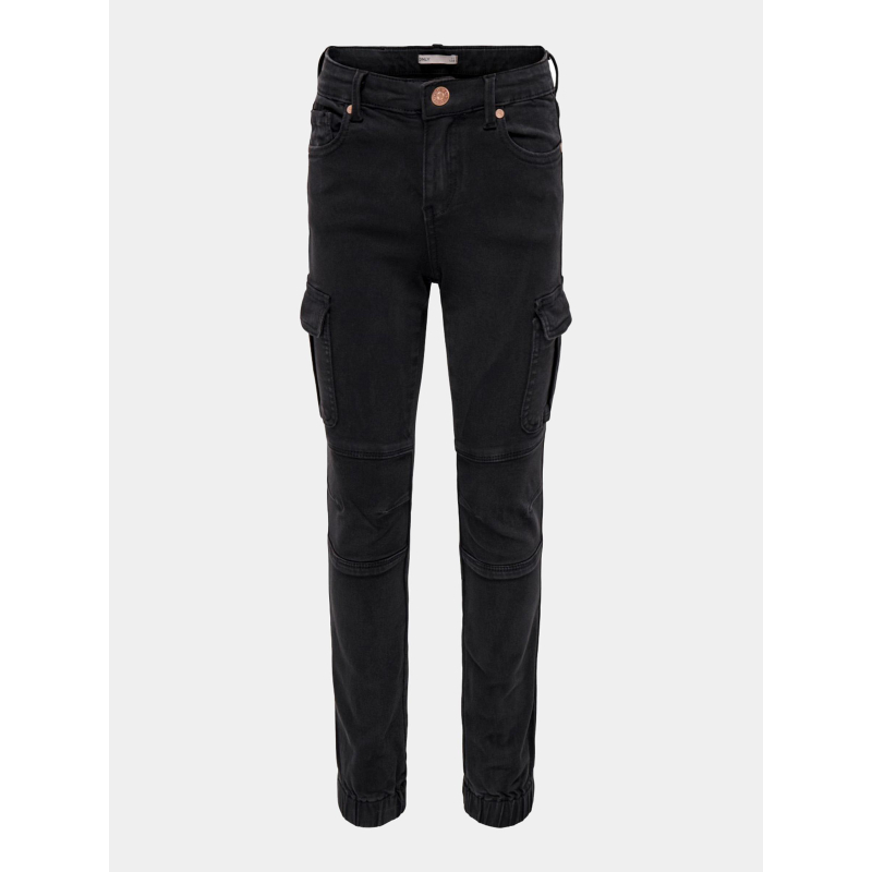 Pantalon cargo missouri regular life noir fille - Only