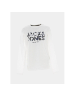 T-shirt james manches longues blanc garçon - Jack & Jones