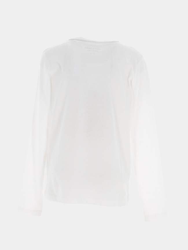 T-shirt james manches longues blanc garçon - Jack & Jones