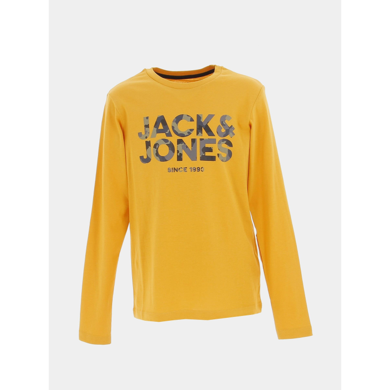 T-shirt james jaune moutarde garçon - Jack & Jones