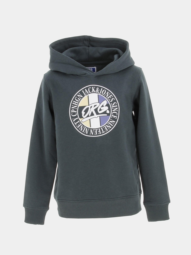 Sweat à capuche arthur vert forêt enfant - Jack & Jones