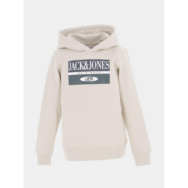 Sweat à capuche arthur beige enfant - Jack & Jones