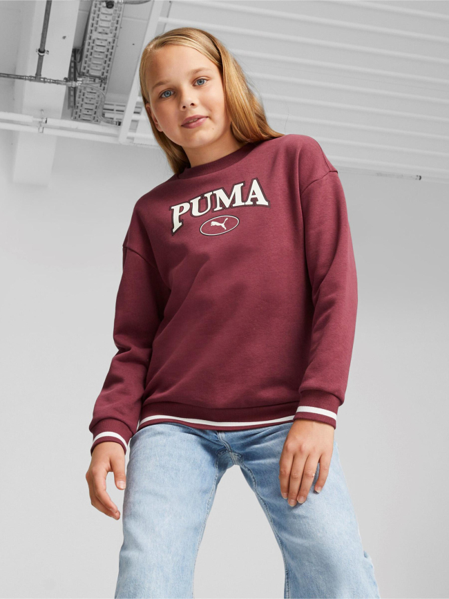 Sweat crew neck squad bordeaux enfant - Puma