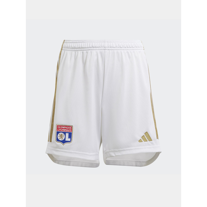 Short de football OL domicile blanc enfant - Adidas