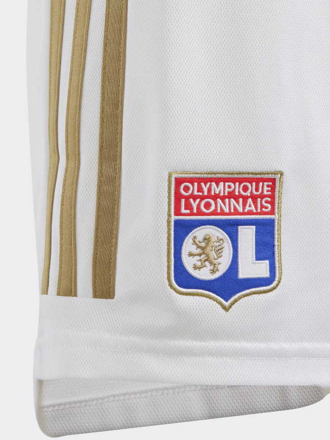 Short de football OL domicile blanc enfant - Adidas