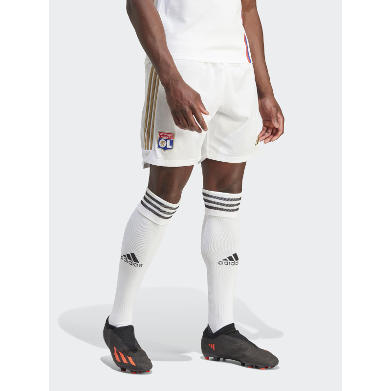 Short de football OL blanc or homme - Adidas