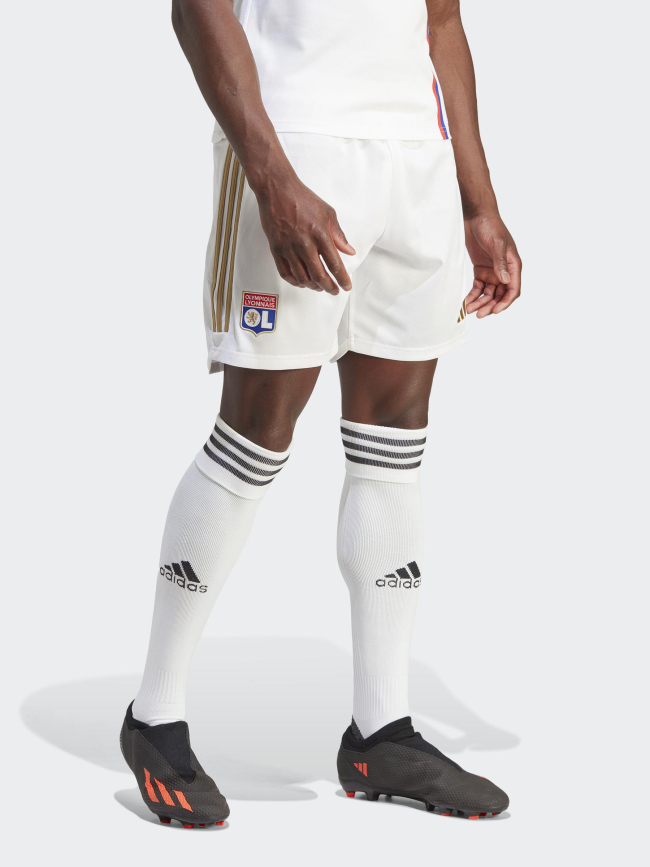 Short de football OL blanc or homme - Adidas