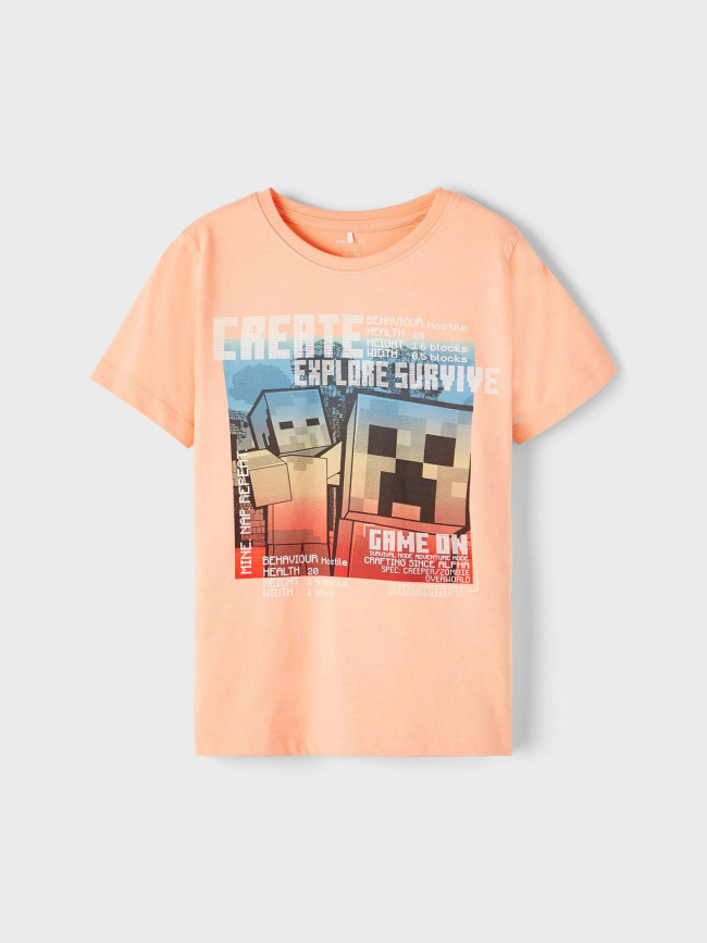 T-shirt minecraft major orange enfant - Name It