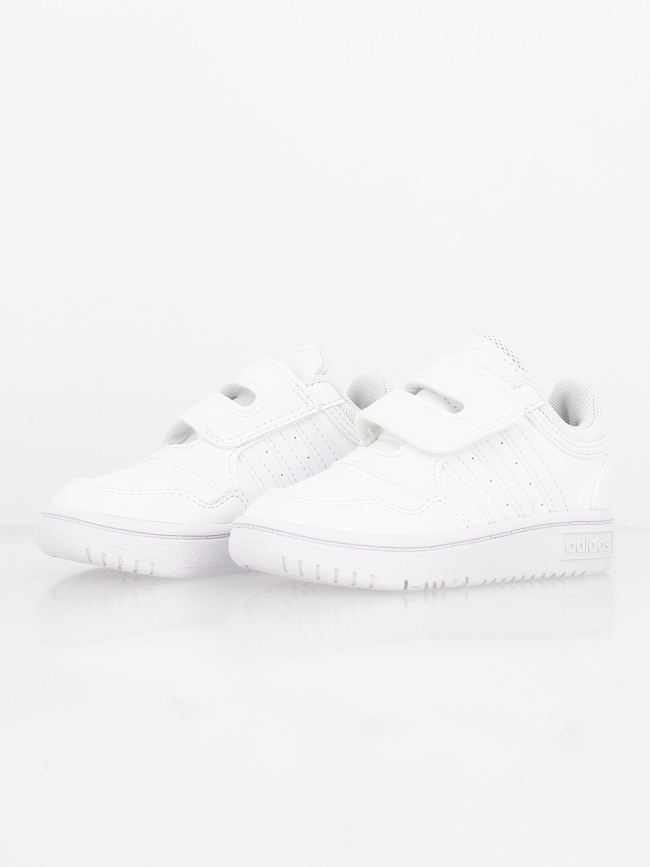 Baskets à scratch hoops 3.0 blanc enfant - Adidas