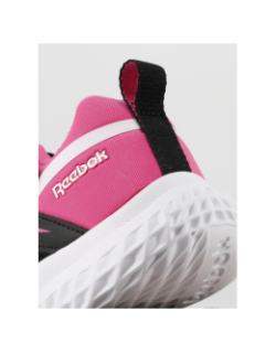 Baskets à scratch rush runner 5 rose noir enfant - Reebok