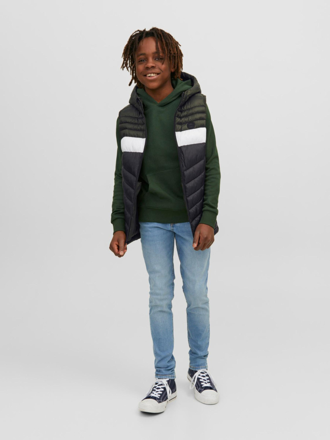 Doudoune sans manche hero kaki noir enfant - Jack & Jones