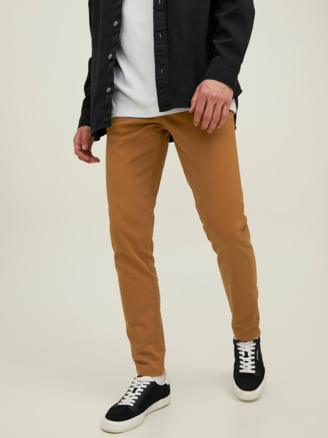 Pantalon chino slim marco bowie marron homme - Jack & Jones