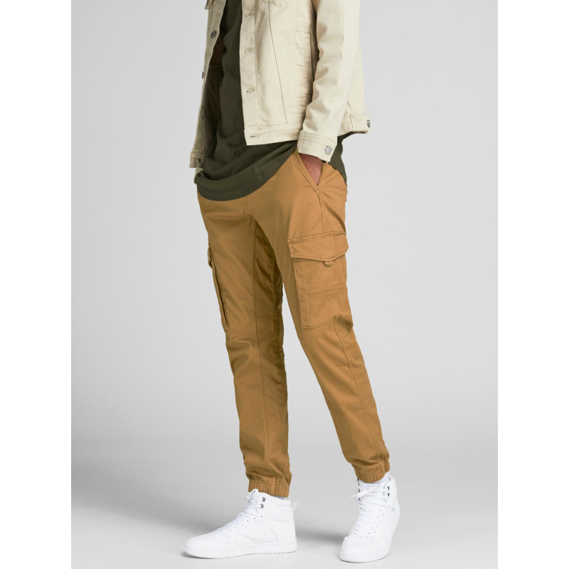 Pantalon cargo multi-poches flake marron homme - Jack & Jones