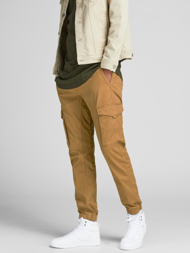 Pantalon cargo multi-poches flake marron homme - Jack & Jones