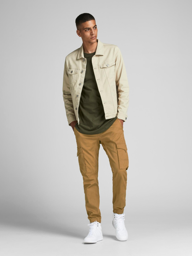 Pantalon cargo multi-poches flake marron homme - Jack & Jones