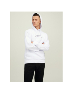 Sweat à capuche bluearchie premium blanc homme - Jack & Jones