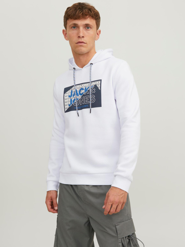 Sweat à capuche cologan aw23 blanc homme - Jack & Jones