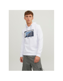 Sweat à capuche cologan aw23 blanc homme - Jack & Jones