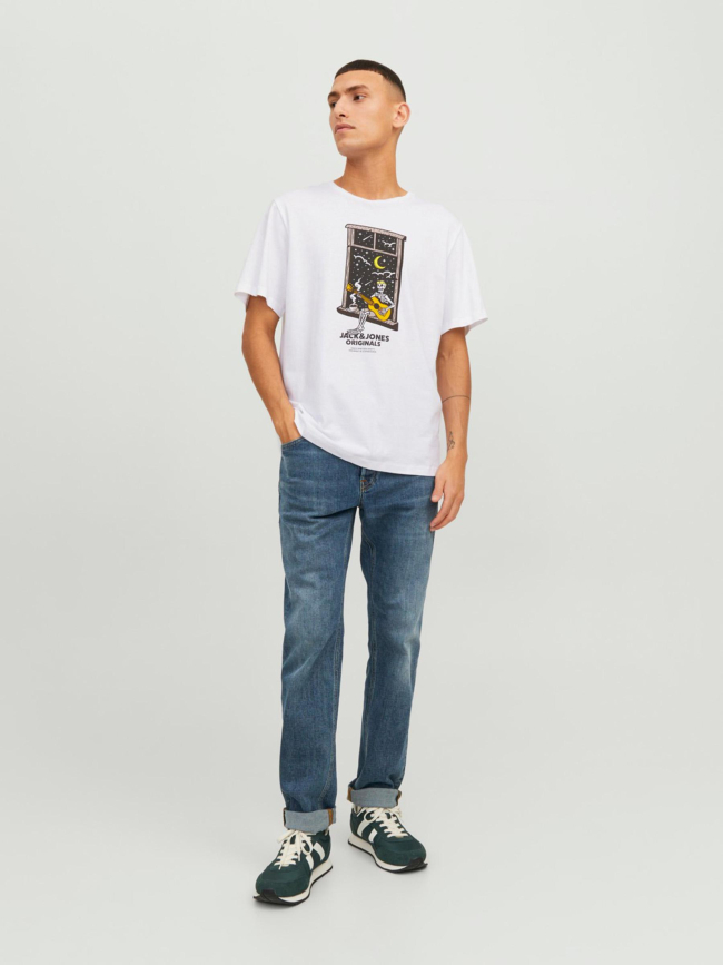 T-shirt afterlife motif squelette blanc homme - Jack & Jones