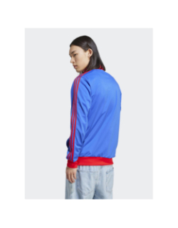 Sweat zippé OL dna effet vintage rouge bleu homme - Adidas