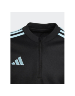 Sweat de football 1/4 zip tiro 23 bandes bleu noir - Adidas