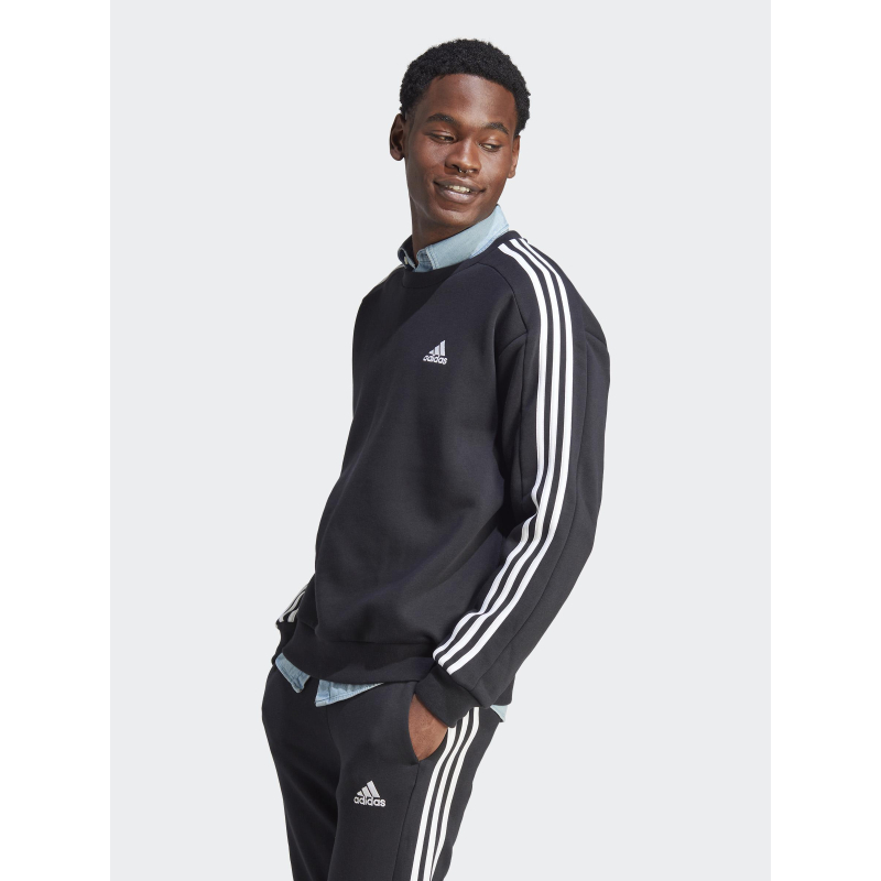 Sweat 3s fl basique logo brodé noir homme - Adidas