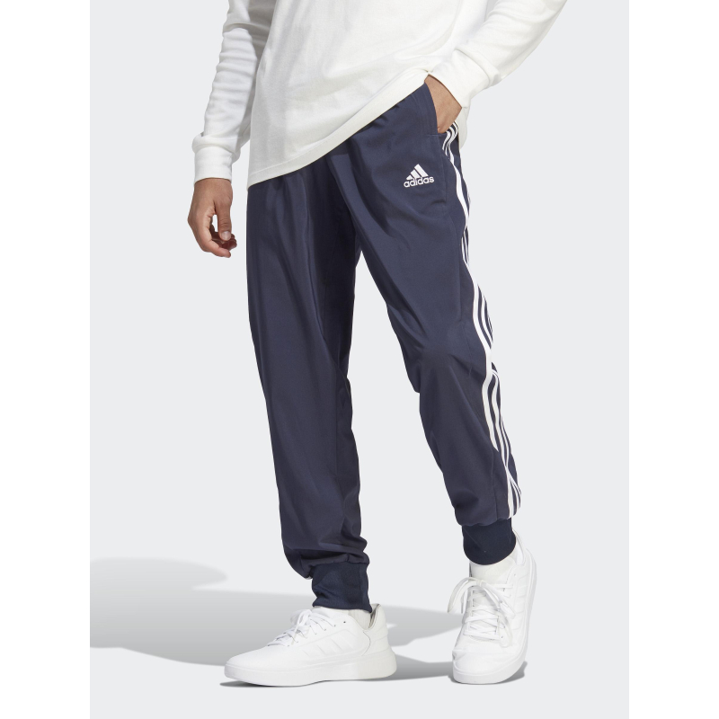 Jogging fuselé tissé aeroready logo bleu marine homme - Adidas