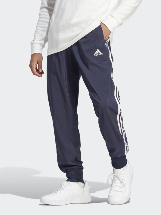 Jogging fuselé tissé aeroready logo bleu marine homme - Adidas