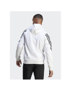 Sweat à capuche fi 3s logo badge blanc homme - Adidas