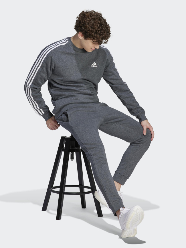 Jogging regular fit style long gris homme - Adidas