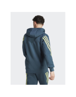 Sweat à capuche zippé fi 3s logo badge vert homme - Adidas