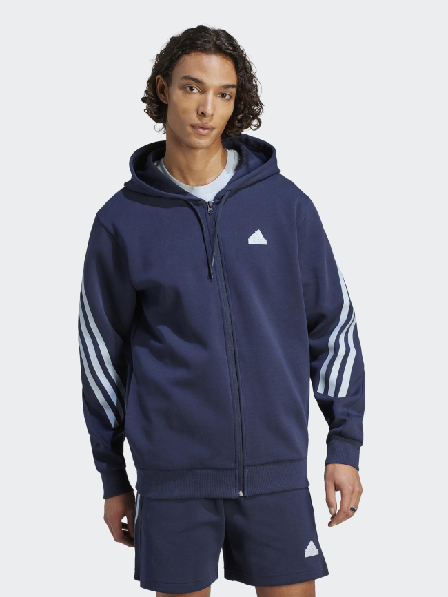 Sweat zippé future icons bleu marine homme - Adidas